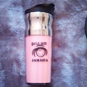 NEW COFFEE THERMOS PINK SPARKLES ( SMILE MON JAMICA )